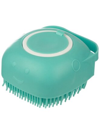 Щетка для мытья животных с диспенсером для моющего средства, Рыжий кот, 8х8х5 см