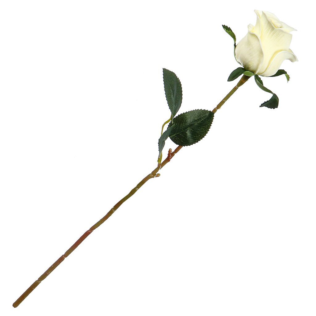 Цветок искусственный Роза, 42 см, белый, Y4-6943 тарелка фарфоровая обеденная magistro роза d 25 см белый