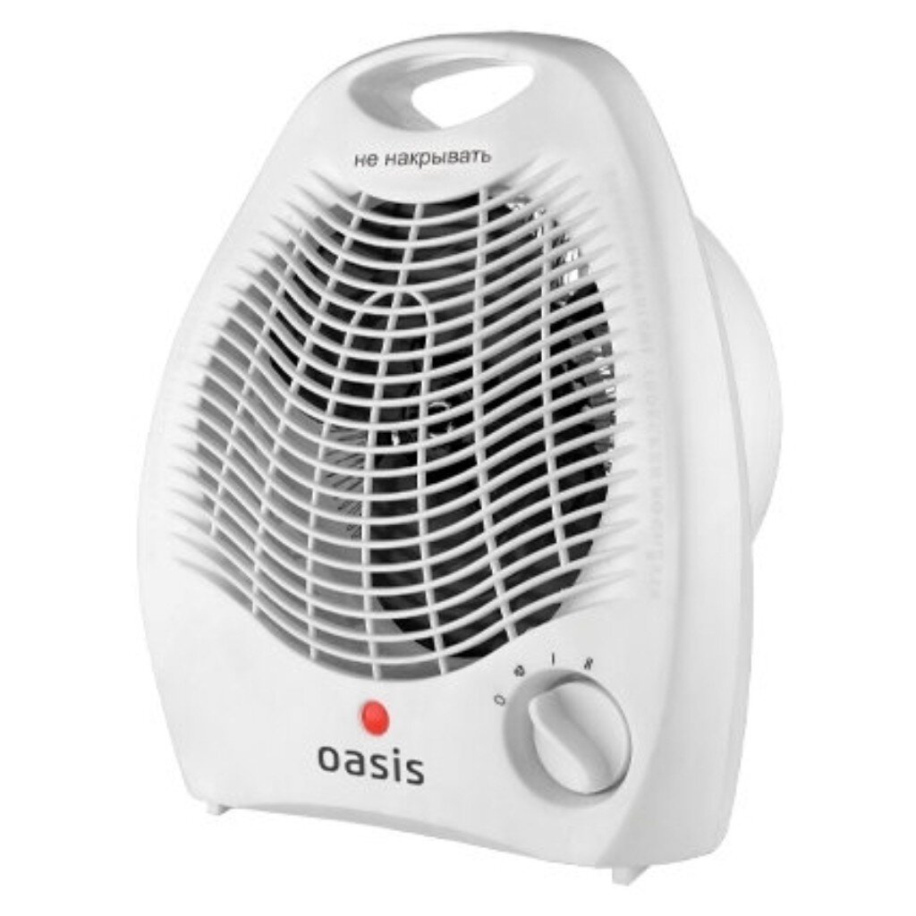 Тепловентилятор Oasis, настольный, 2 кВт, 20 м2, спиральный, белый, SD-20 R F настольный вентилятор oasis