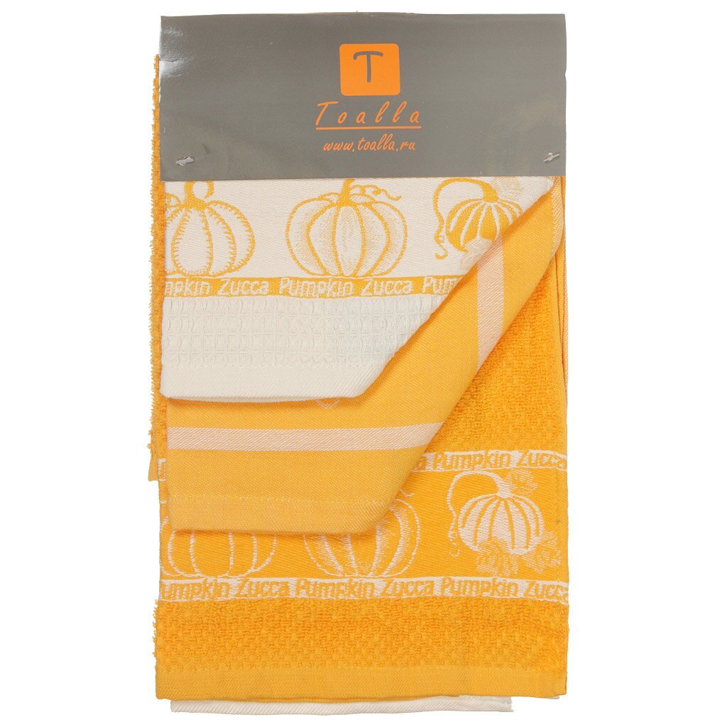 т Набор полотенец кух 3шт 40*60см Тыква оранж