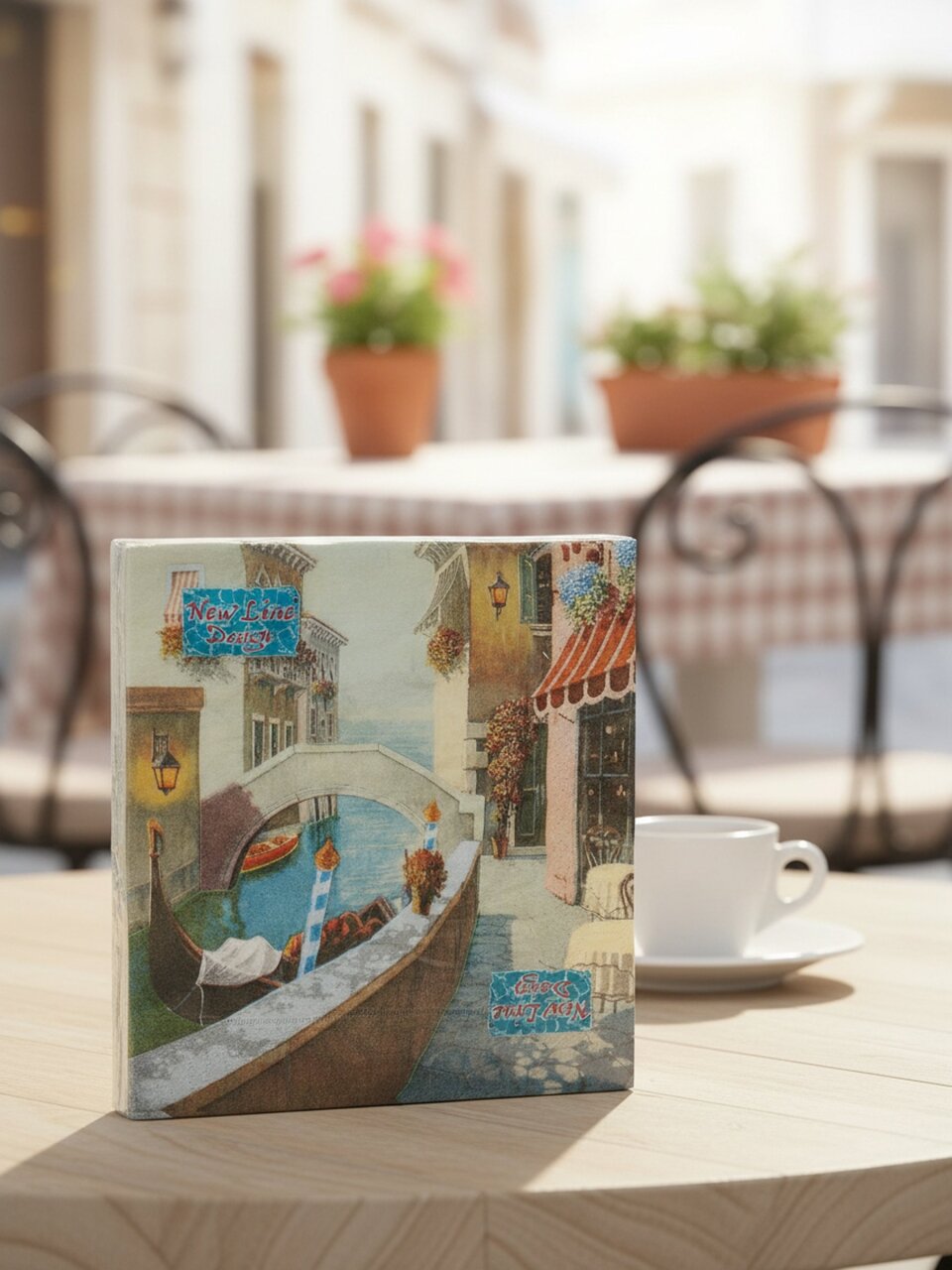 Салфетки бумажные New Line, Design, Итальянская улочка, 20 шт, 3 сл, 33х33 см