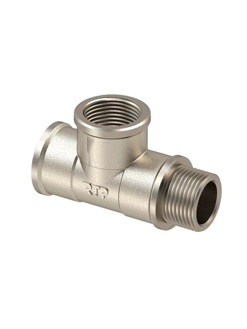 Тройник 1/2'', г-г-ш, никель, инд уп, РосТурПласт