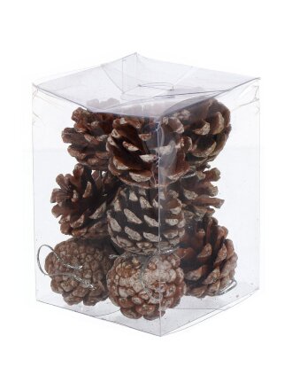 Набор шишек 4.5 см, 12 шт, заснеженный, SYXGJB-4923023