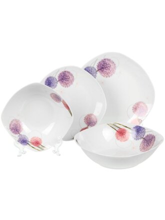 Сервиз столовый фарфор, 19 предметов, на 6 персон, Аллиум, 19к-19229, квадрат