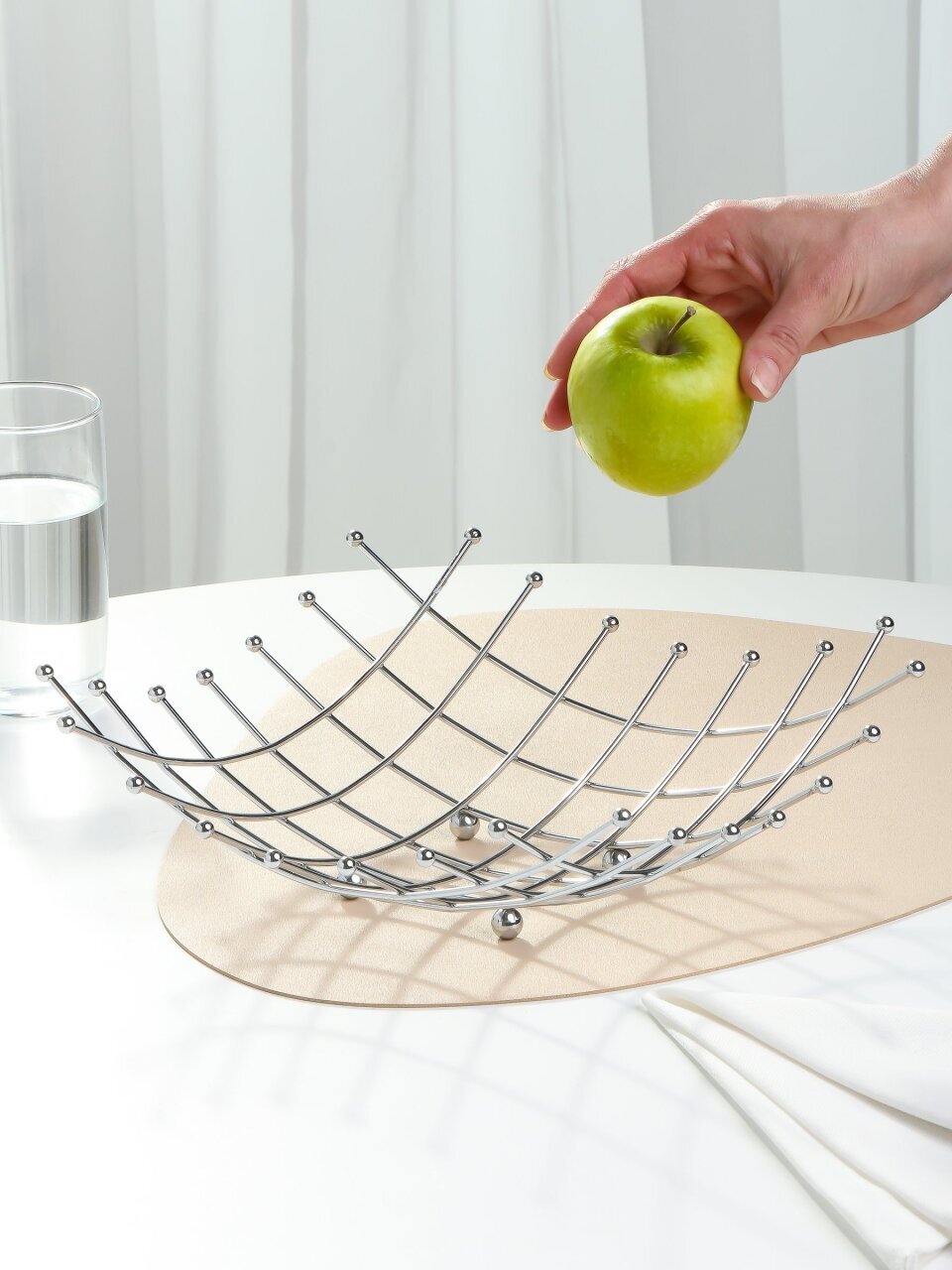 Ваза для фруктов, сталь, 26х27 см, Y3-1105