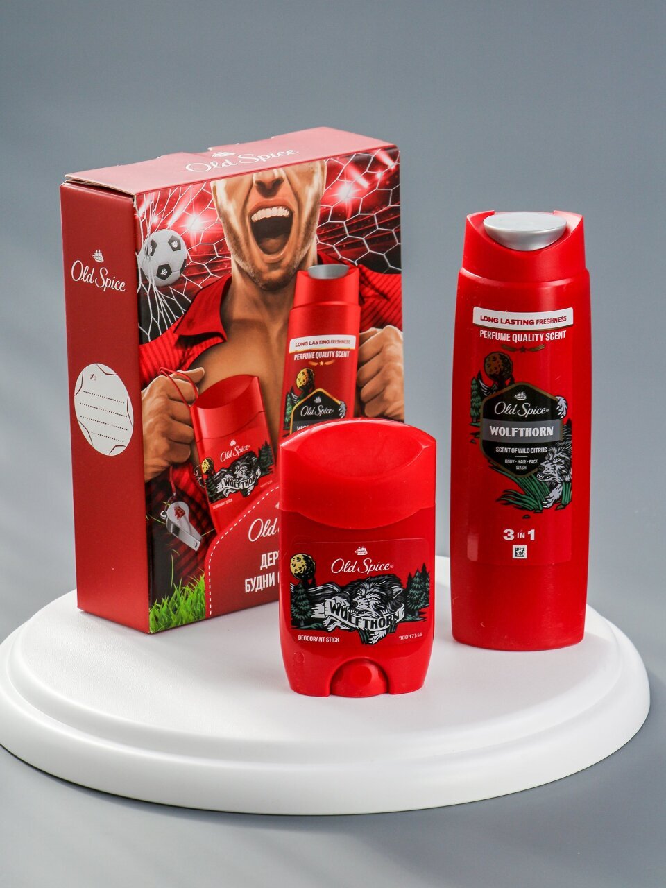 Набор подарочный для мужчин, Old Spice, Wolfthorn, дезодорант стик 50 мл + гель для душа 250 мл