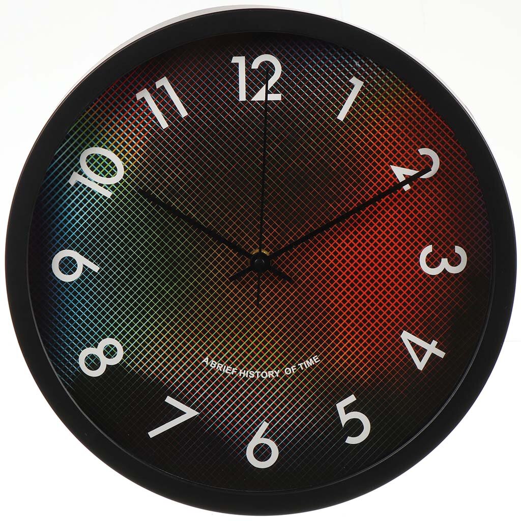 Часы настенные, 30 см, круглые, пластик, стекло, Y6-6075 часы настенные кварцевые 30 см круглые пластик y6 10680