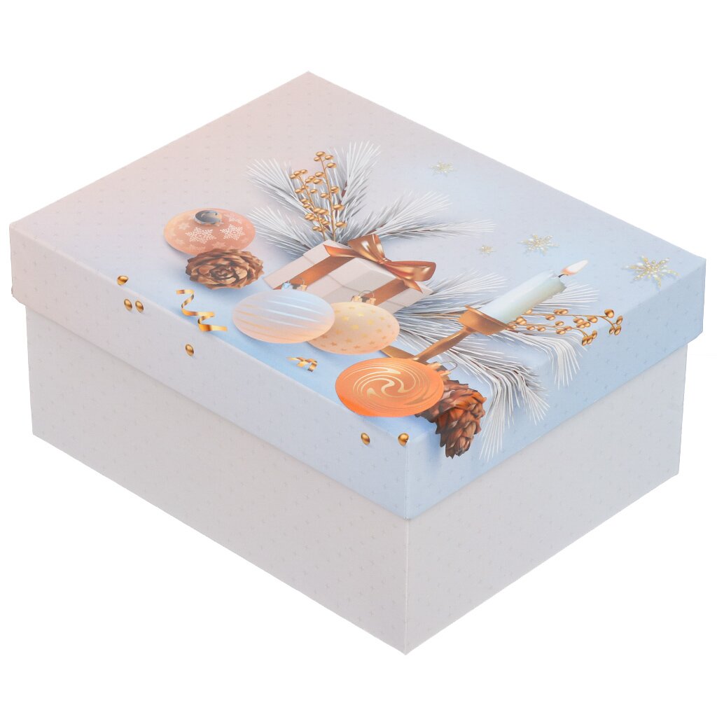 Подарочная коробка картон, 19х15х9 см, прямоугольная, Магия Рождества, Д10103П.375.3 в канун рождества нов оф