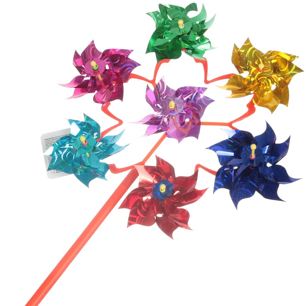 Игр Вертушка Цветы голограмма 27см объемная 63617