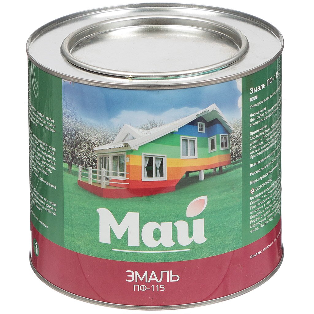 Эмаль ПФ-115 Ярославские краски Май серая, 2.6 кг