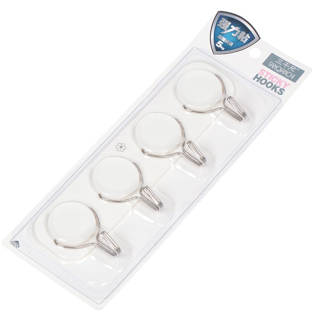 Вешалка настенная 4 крючка, на планке, JC-13966, хром