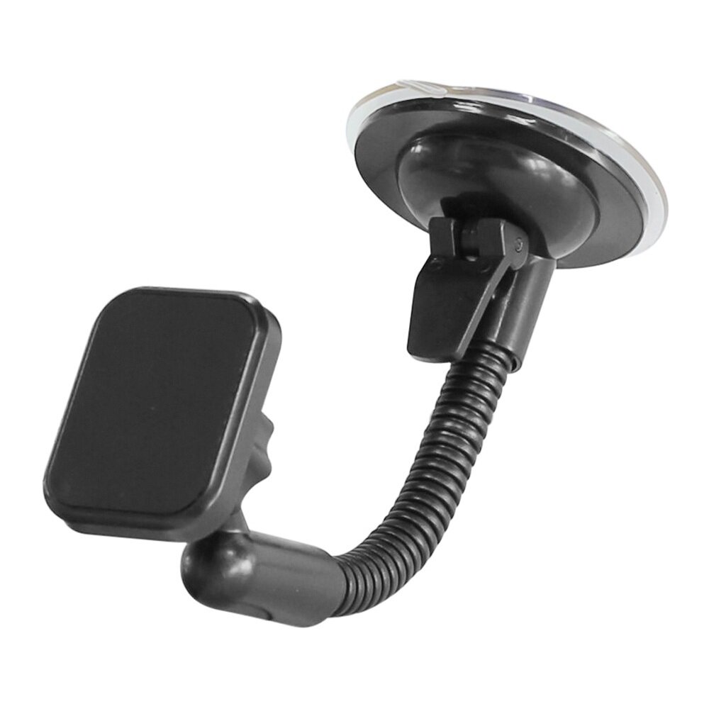 Держатель для телефона AVS, AH-1709-M, 07114, магнитный, на присоске, черный держатель для телефона skyway s00301029 магнитный на присоске