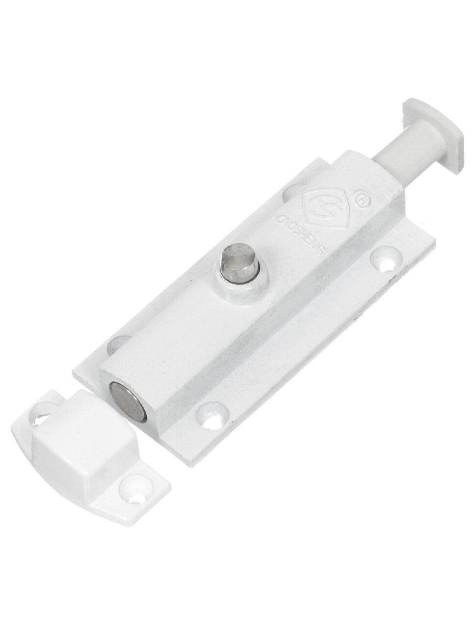 Шпингалет с кнопкой, Trodos, 205059, белый