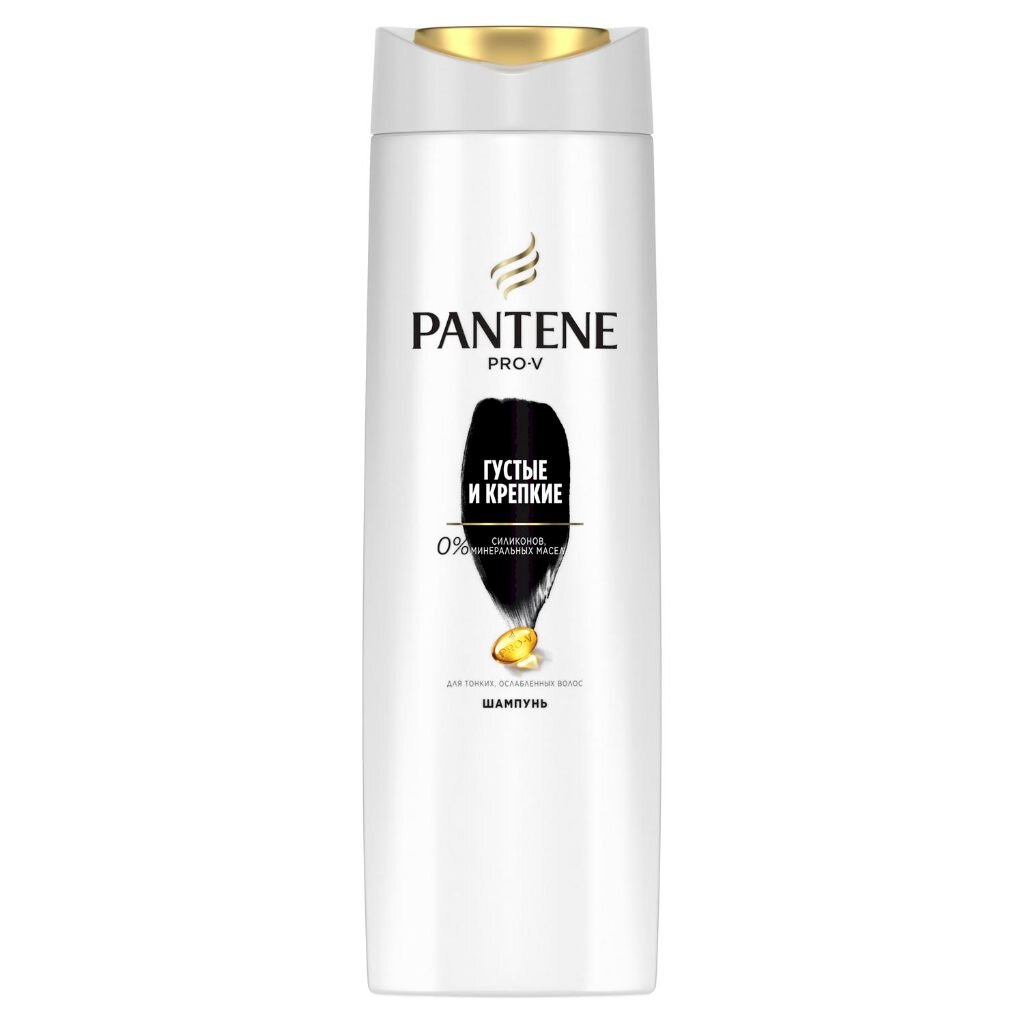 Шампунь Pantene Pro-V, Густые и крепкие, для всех типов волос, 250 мл шампунь чистая линия интенсивное питание для всех типов волос 400 мл