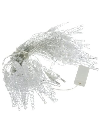 Гирлянда 60 ламп, 10 м, 1 режим, Сосульки, теплый белый свет, прозрачная, сетевая, LED, Y4-9905