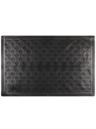 Коврик придверный, 40х60 см, прямоугольный, ПВХ, черный, узор, 92020