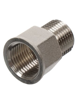 Переходник 1/2''х1/2'', ш-г, никель, удлиненный, РосТурПласт