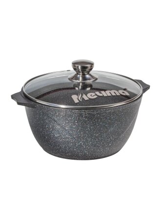 Кастрюля алюминий, антипригарное покрытие, 2 л, крышка стекло, Мечта, Гранит star, 42803