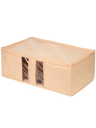 Кофр для хранения вещей, 2 секции, с крышкой, 60х30х20 см, спанбонд, с молнией, в ассортименте, П-121-603020