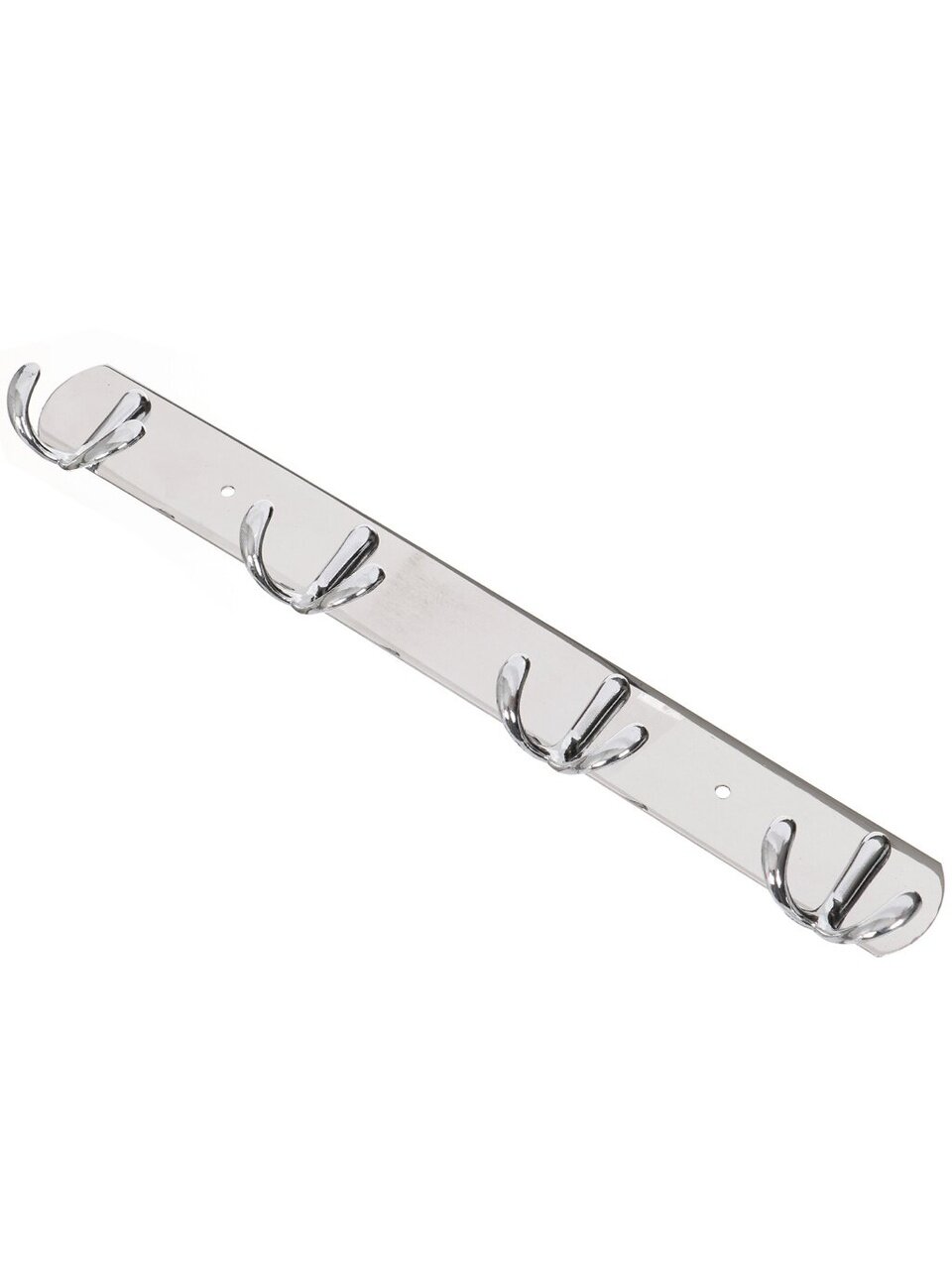 Вешалка настенная 4 крючка, на планке, для ванной комнаты, 30х3.5 см, SPE19159C-5, Y8-2750, хром