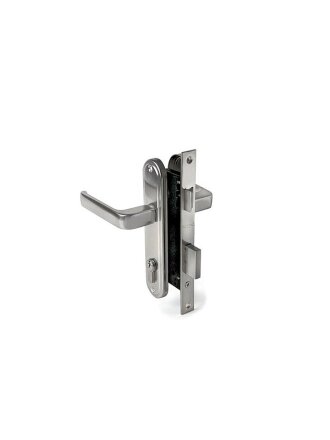 Замок врезной Apecs, 1226/60-CR, 2874, ручка в комплекте, цилиндровый, хром