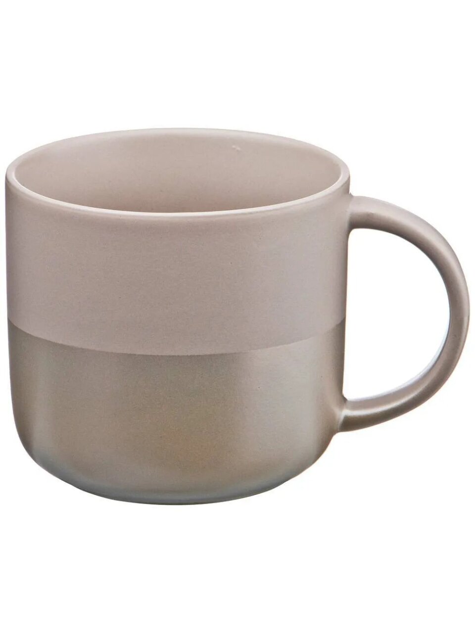 Кружка фарфор, 440 мл, Velour, Bronco, 407-101, светло-серая