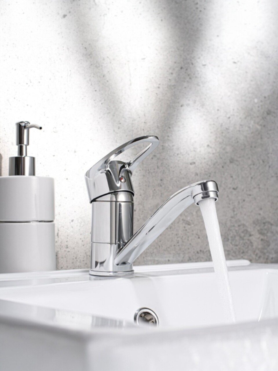 Смеситель для раковины, РМС, короткий излив, с картриджем, хром, SL52-004FB-15