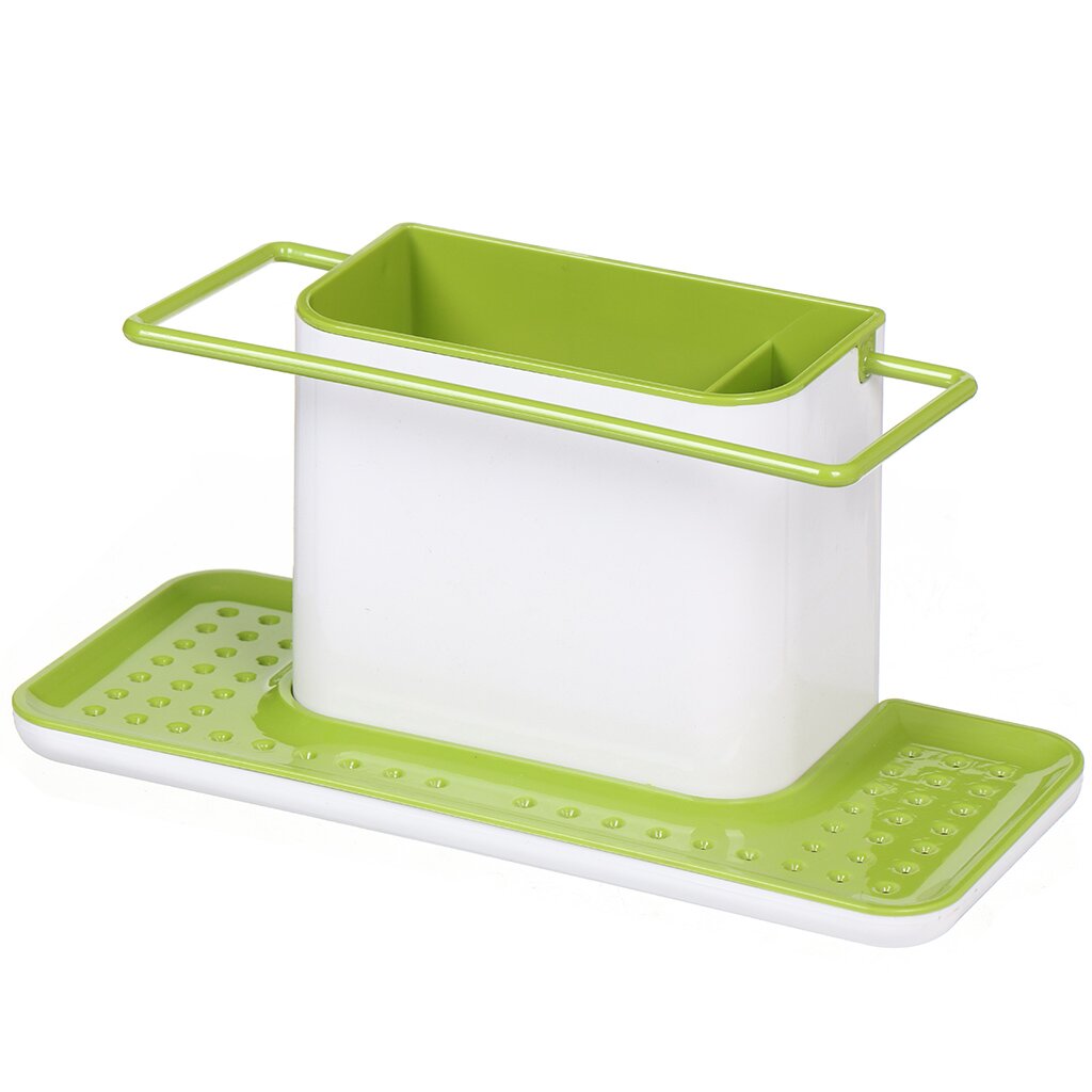 Сушилка для столовых приборов, пластик, 30х13х14 см, зеленая, MV19048 ваза profile пластик светло зеленая 31 5 см