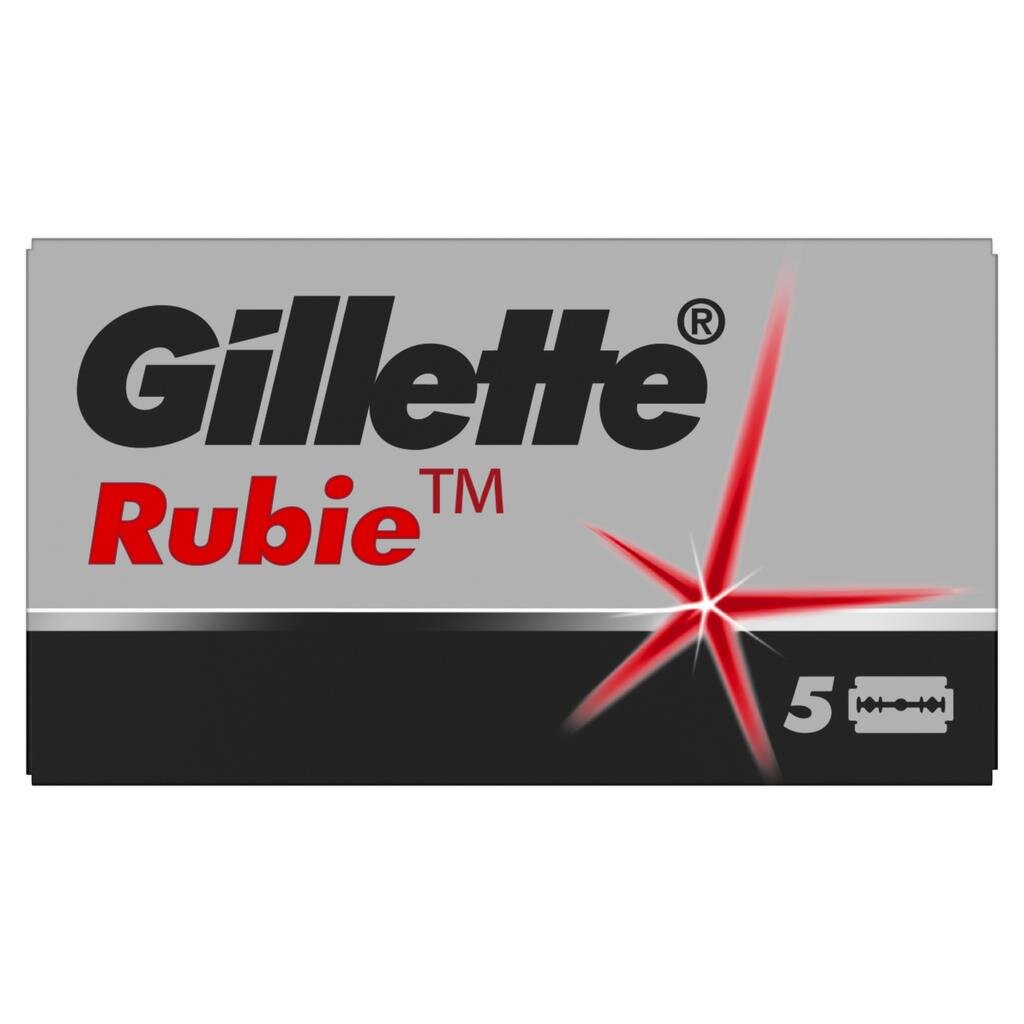 Лезвия Gillette, Rubie, для мужчин, 5 шт станок для бритья gillette mach3 turbo 3d red для мужчин 3 лезвия 2 сменные кассеты