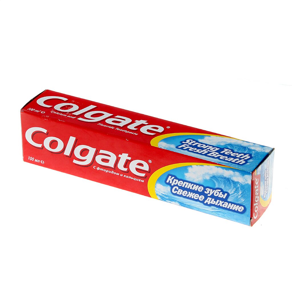 Зубная паста Colgate, Крепкие зубы Свежее дыхание, 100 мл зубная паста white glo 100 г для любителей кофе и чая
