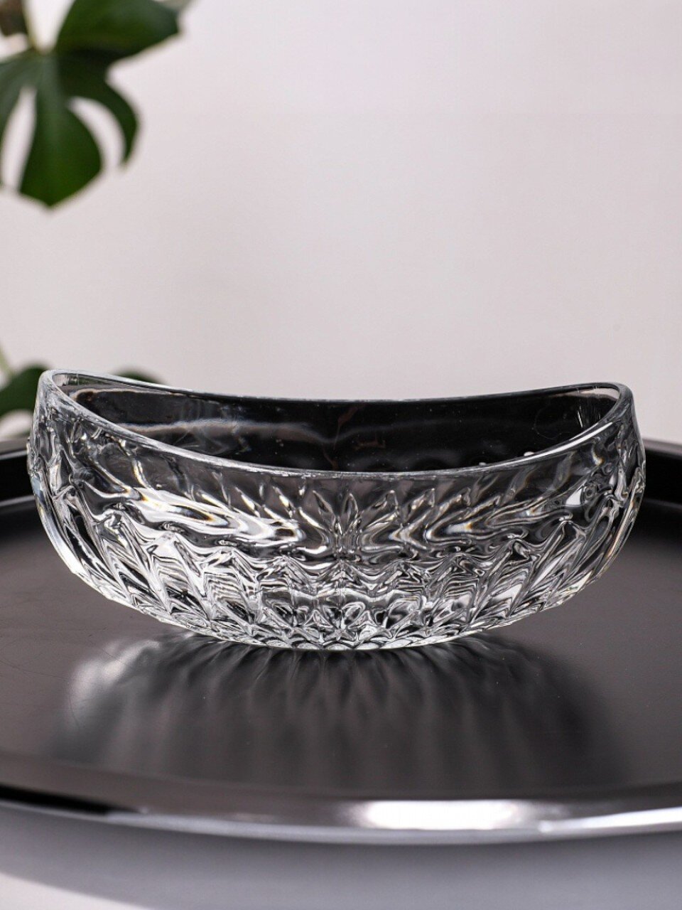 Салатник стекло, овальный, 20 см, подарочная упаковка, Vetro, 120783, прозрачная