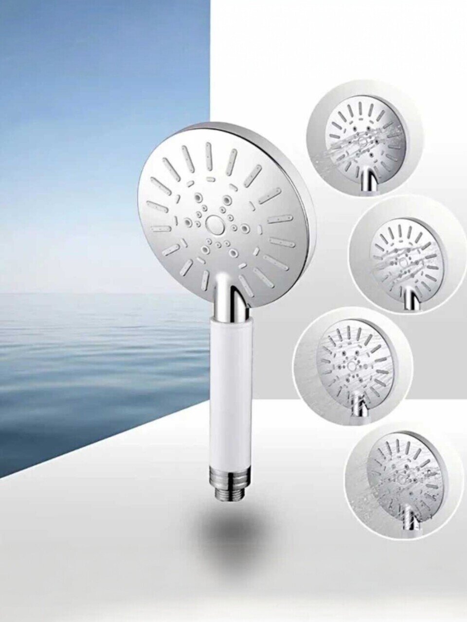 Лейка для душа, пластик, 3 режима, Frap, F008