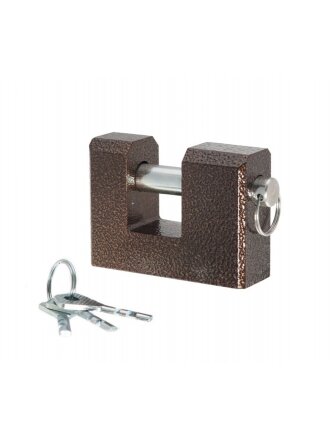 Замок навесной Зенит, ВС2-3, БП-00011558, блистер, дисковый, бронза, 88 мм, 3 ключа