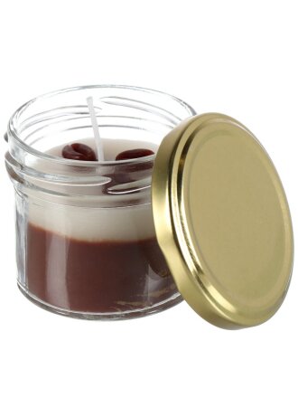 Свеча декоративная ароматическая, 6.4х5.9 см, в баночке, Kukina Raffinata, Кофейно-шоколадная фантазия, с крышкой, 125 мл, 501645