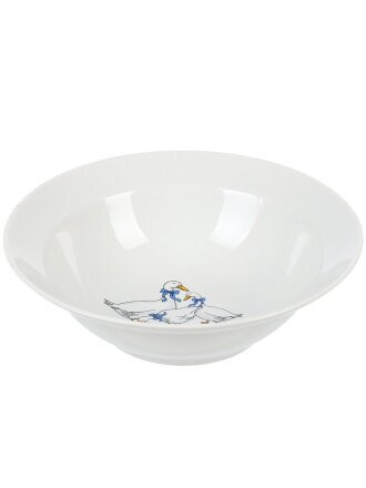 Миска фарфор, круглая, 5.5 см, 0.5 л, Гуси новые, Дулевский фарфор, 101892