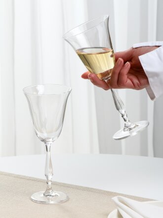 Бокал для вина, 185 мл, стекло, 6 шт, Bohemia, Fregata, 91L/1SF58/0/00000/185-664