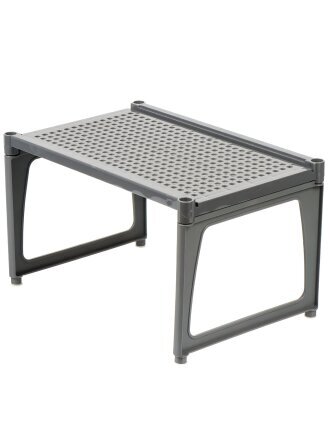 Полка настольная, пластик, 1 секция, 30х19х17 см, серая, Violet, Ротанг, 750018