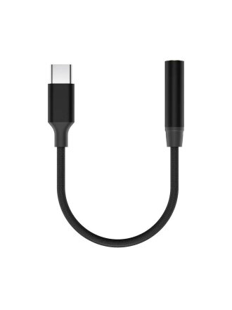 Адаптер-переходник OLMIO, Type-C to AUX Jack, 0.12 м, 3.5, черный, 039799