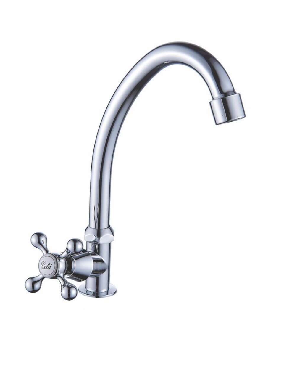 Смеситель для кухни, Антей, Классик, с кран-буксой, для одного типа воды, хром, 417065-ANT