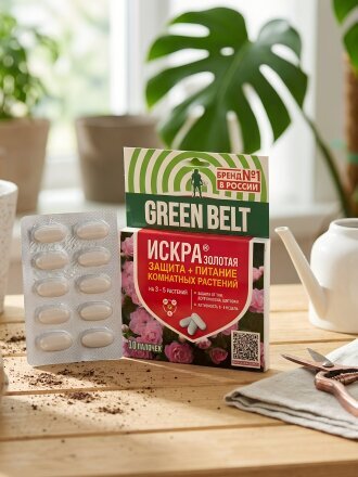 Инсектицид Искра Золотая, от тли, белокрылки, для комнатных растений, палочки, 10 шт, Green Belt