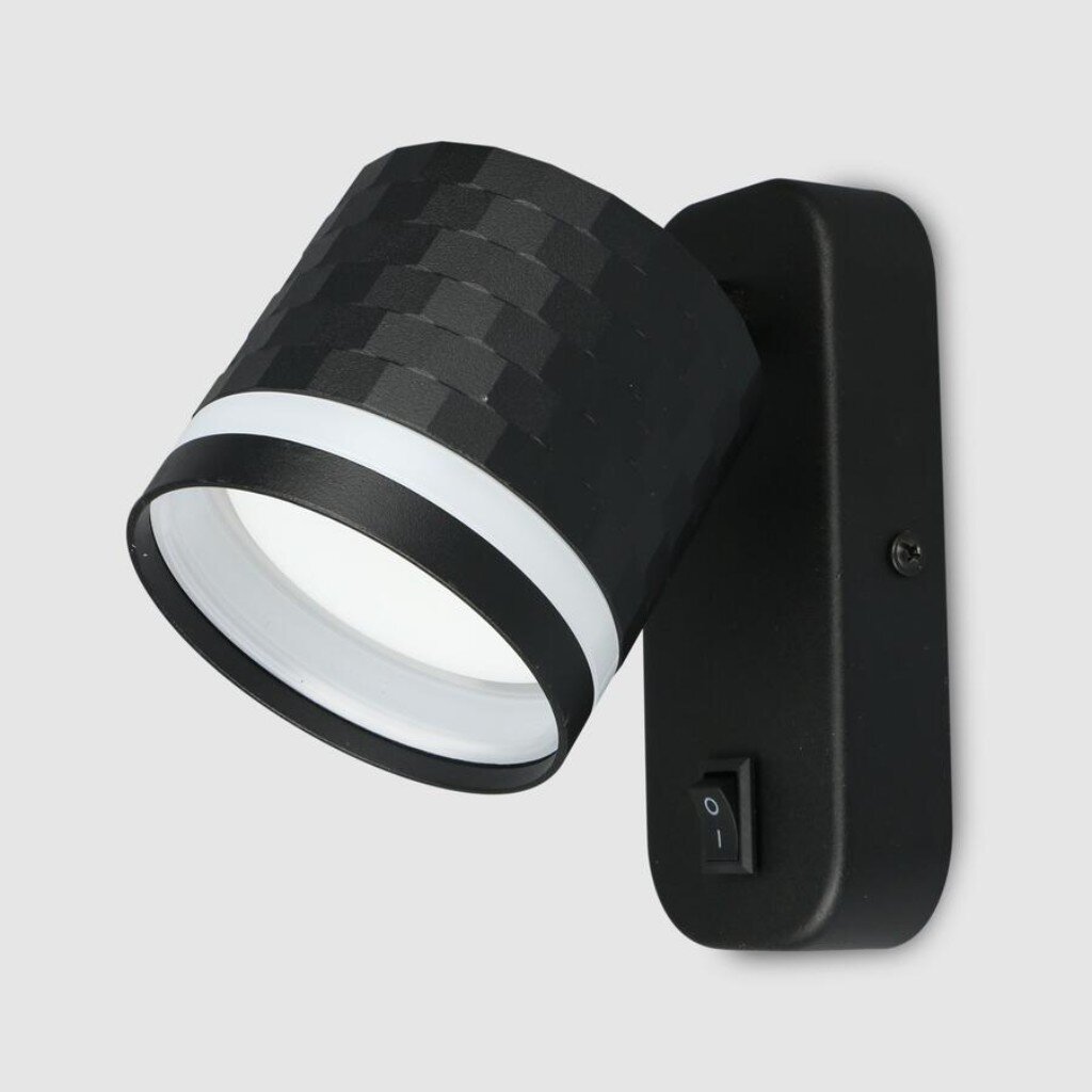 Светильник бра General Lighting Systems, Кирпич, 50 Вт, GX53, на 1 лампочку, IP20, 8.2х7 см, накладной, черный, 661779
