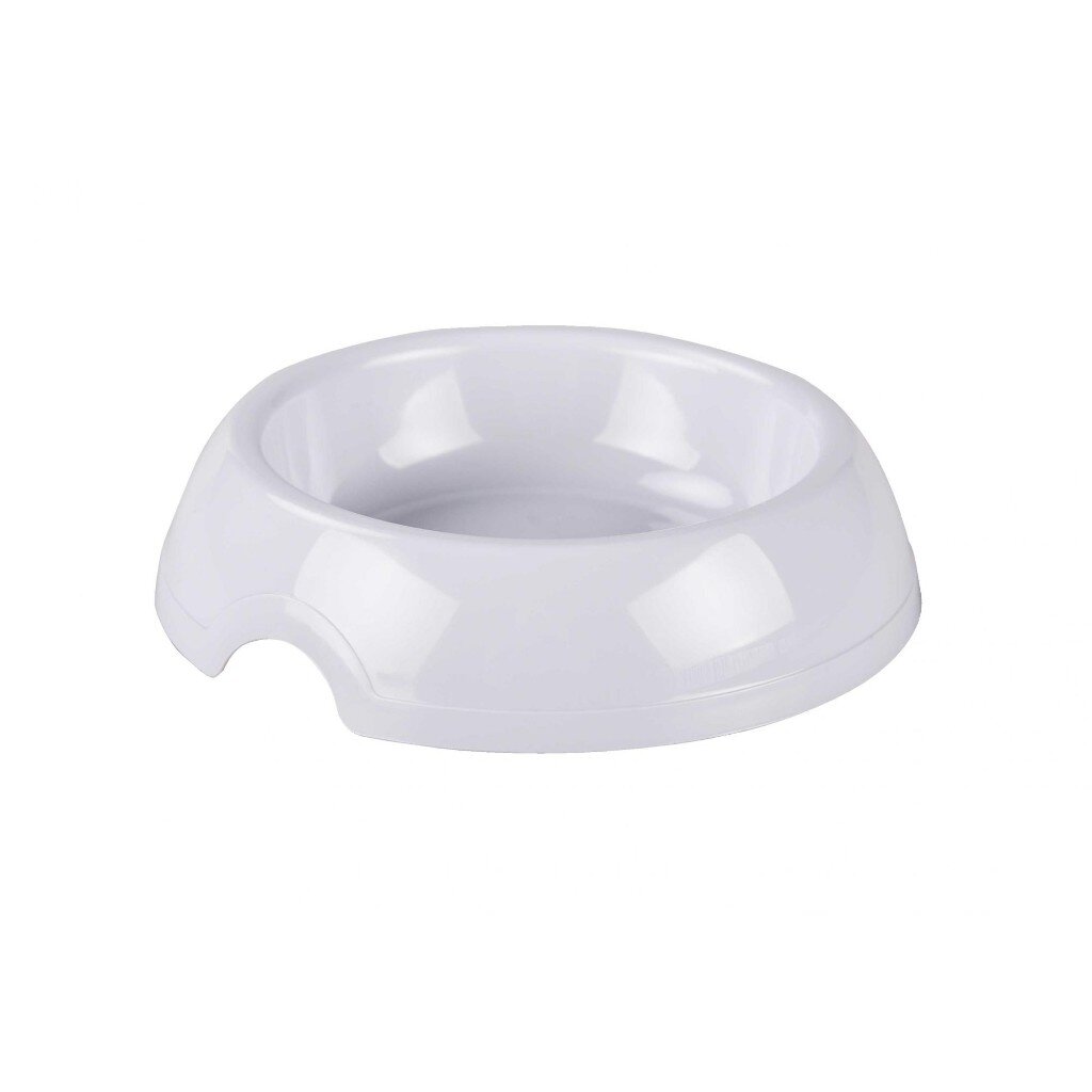 Миска для животных Альтернатива, М6807, пластик, 0.2 л, белая миска для животных petkit adjustable double bowl 15° белая petkit f3