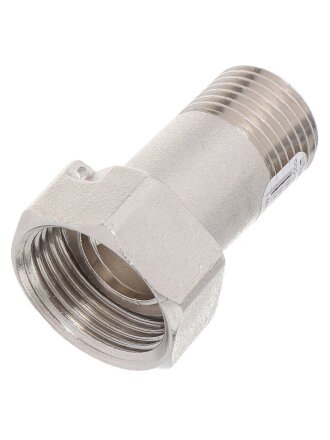 Штуцер для счетчика, 1/2''х3/4'', ш-г, никель, с ушком, РосТурПласт