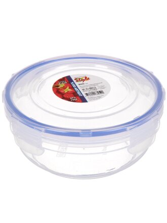 Контейнер пищевой пластик, 0.8 л, круглый, воздухонепроницаемый, DDStyle, 30502