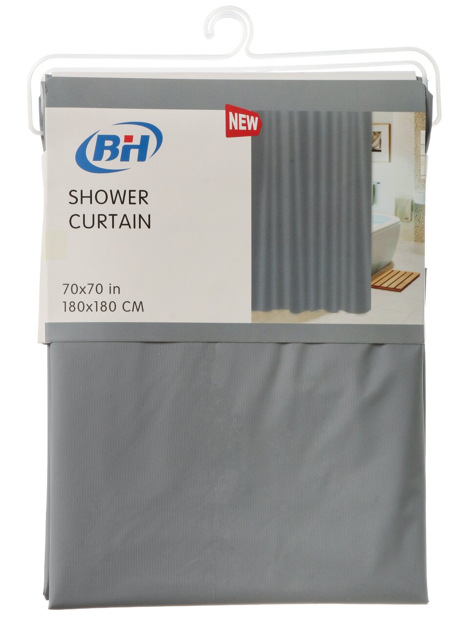 Штора для ванн 180х180 см, PEVA, Бирюзовая однотонная, Y4-11136