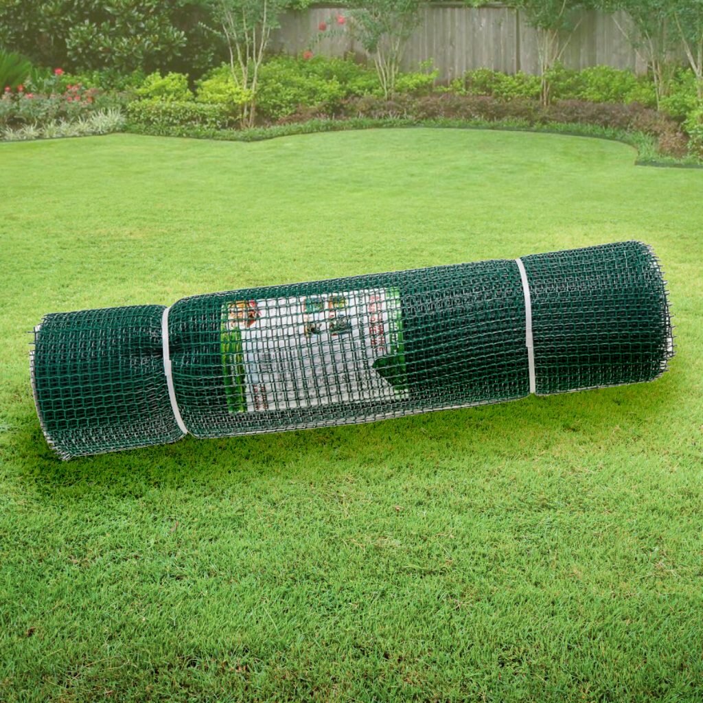 Сетка садовая пластмасса, ячейка 15 х 15 мм, квадратная, 100х2000 см, зеленая, Зеленый Луг, Удачная сетка рабица кордленд