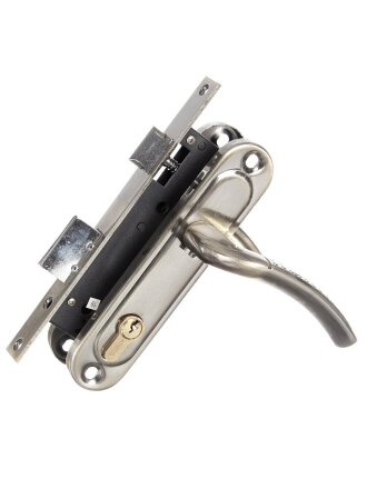 Замок врезной Apecs, 1223/60-AB, 16814, ручка в комплекте, цилиндровый, бронзовый