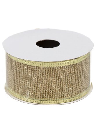 Лента декоративная полиэстер, 270х3.8 см, золото, Y4-4194