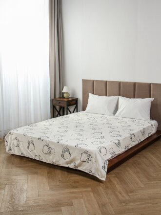 Плед 1.5-спальный, 150х200 см, велсофт, 100% полиэстер, Silvano, Узор, белый, ST-391