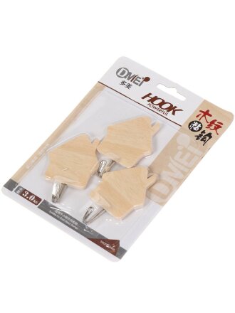 Крючок самоклеящийся, 3 шт, пластик, Домик, Y8-2900